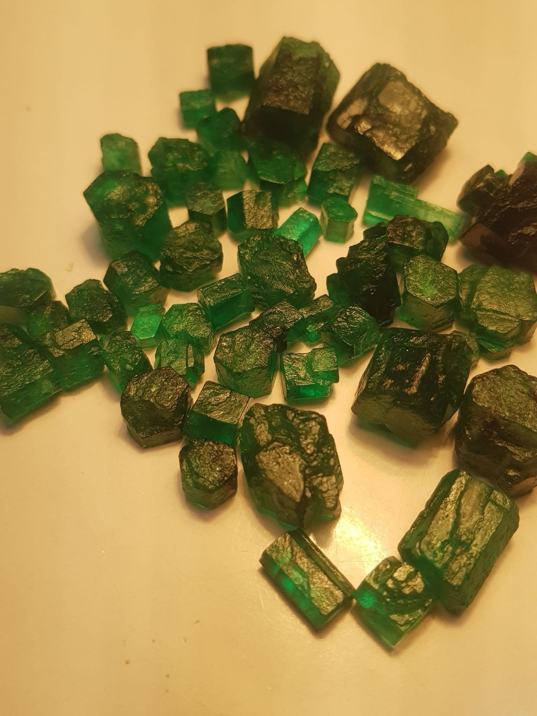 A parcel of rough Ethiopian emerald crystals