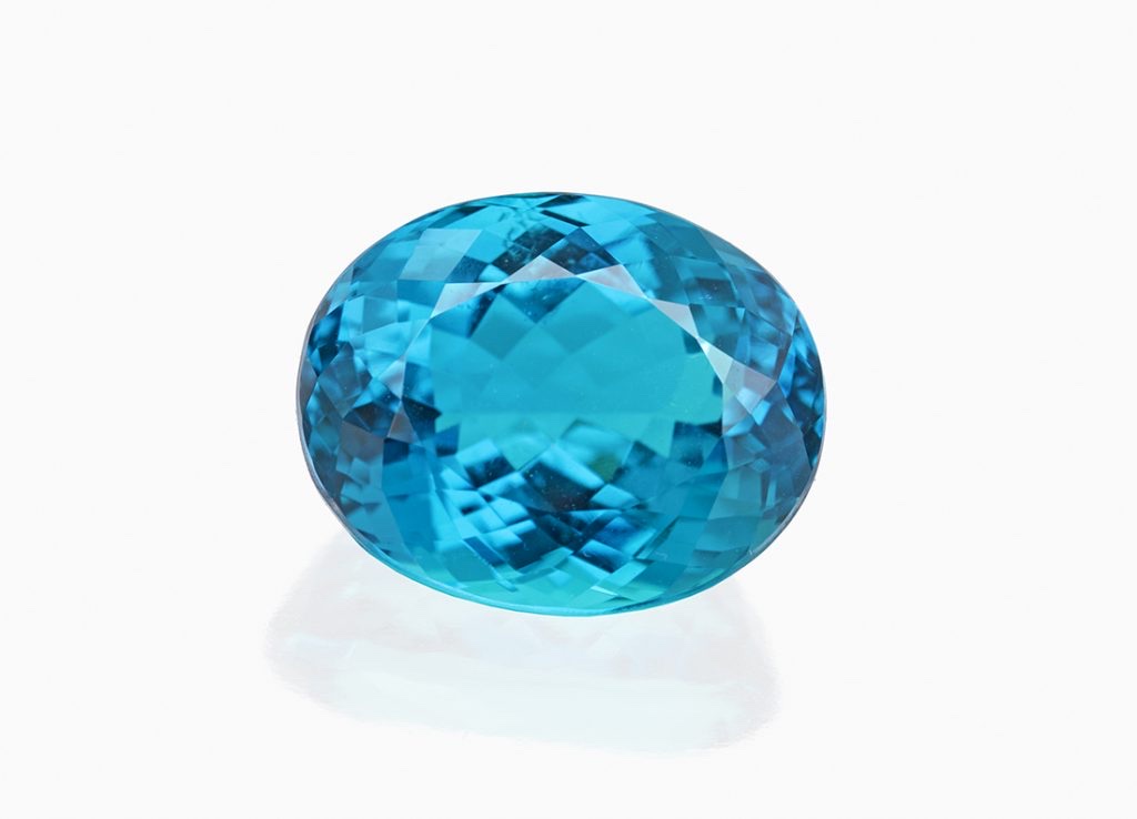 Cut Ethiopian Paraíba-type tourmaline gemstone