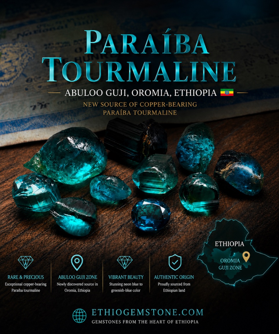 Natural Ethiopian tourmaline gemstone